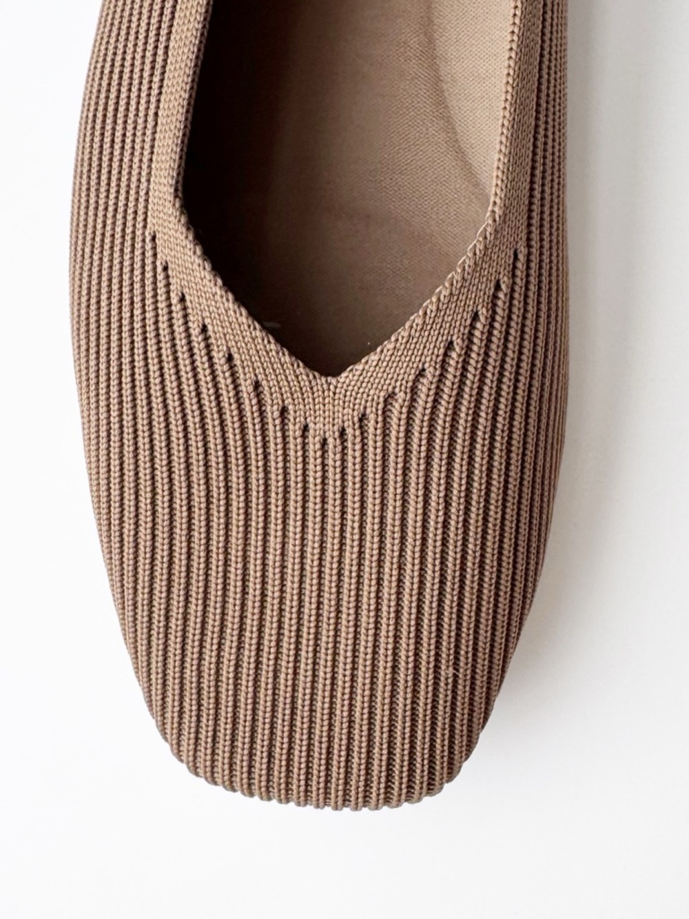 Vivaia Margot 2.0 Square Toe Ballet Flats in Espresso Taupe | 41 - Picture 3 of 11